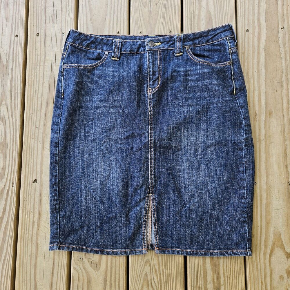 Apt. 9 Stretch Classic Dark Wash Denim Pencil Skirt - Size 14